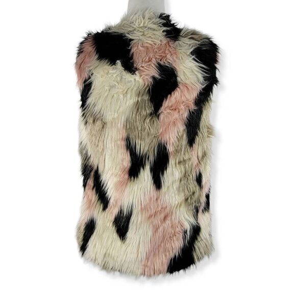 Say What sleeveless Faux Fur Vest Multi Colored Large Juniors - Picture 4 of 5